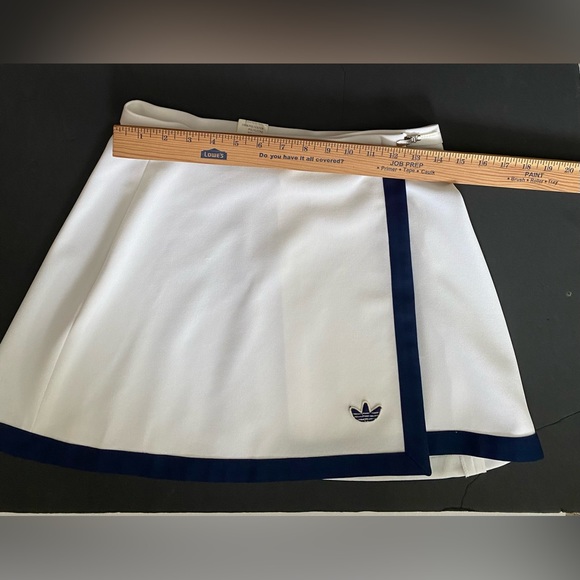 ADIDAS Tennis MINI Wrap SKIRT real VINTAGE 80's 90's Women’s size 12 - Picture 4 of 16